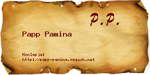 Papp Pamina névjegykártya